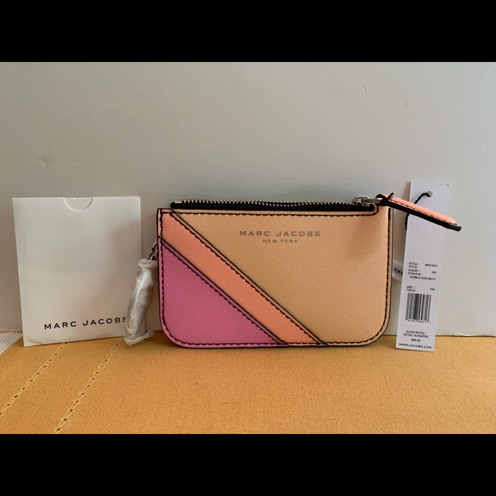 NWT Marc Jacobs Coin Purse, Bubble Gum Multi